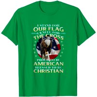 I Stand For Our Flag And Kneel For The Cross Patri T Shirt for Men — Mens T Shirts