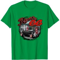 Route 66 Station T Shirt for Men in Black — Mens T Shirts