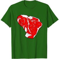 T-Shirt T-Bone Steak pour hommes en noir
