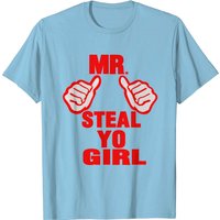 Mr. Steal Yo Girl T Shirt for Men in Black — Mens T Shirts
