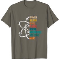 Women Belong In Science Feminist T-Shirt for Men — Mens T Shirts