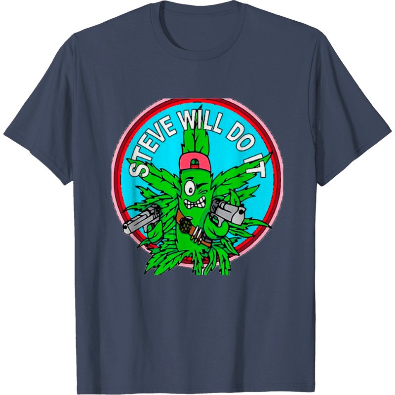 Steve Will Do It T Shirt for Men in Black — Mens T Shirts