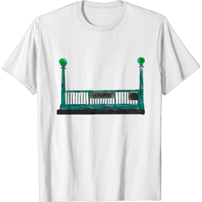 T-Shirt Subway Globes pour hommes en noir