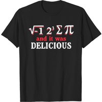 T-shirt I Ate Sum Pi pour hommes en noir