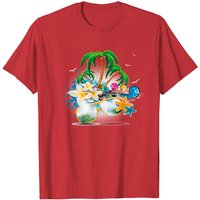 T-Shirt d'été Hawaii pour hommes - Noir