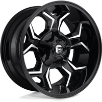Roues Fuel D606 Avenger Gloss Black Milled - 20x10 - 8x165.1 — Roues et jantes