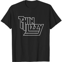 Thin Lizzy Unisex Tee: Logo for Men in Black — Mens T Shirts