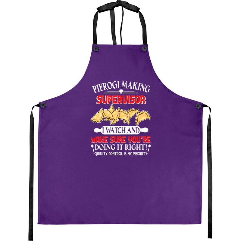 Pierogi Making Supervisor Apron - Adjustable and Machine Washable — Kitchen Aprons