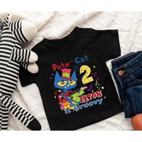 T-shirt d'anniversaire Custom Pete The Cat pour hommes — T-shirts pour hommes