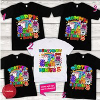 T-shirt d'anniversaire Numberblocks personnalisé pour hommes