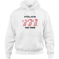 Hoodie Blanc Adulte The Police Tournée 1982 — Sweats à capuche pour hommes