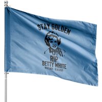 Drapeaux de Maison RIP Betty White 1922-2021 Stay Golden — Drapeaux décoratifs