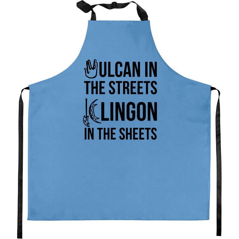 Vulcan In The Streets, Klingon In The Sheets Kitchen Aprons — Kitchen Aprons