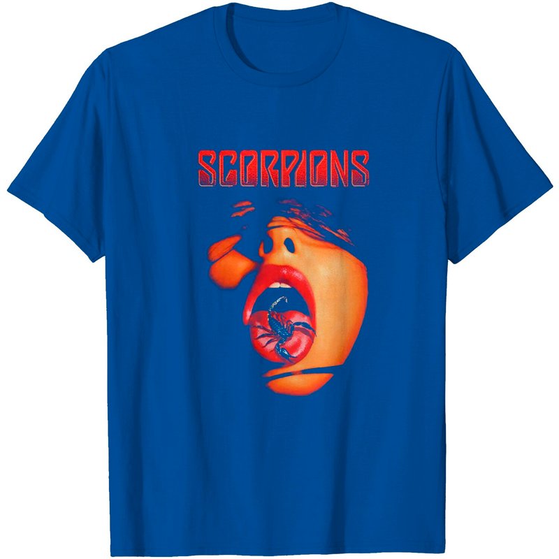 T-shirt unisexe Scorpions : Langue de scorpion pour hommes en noir — T-shirts pour hommes