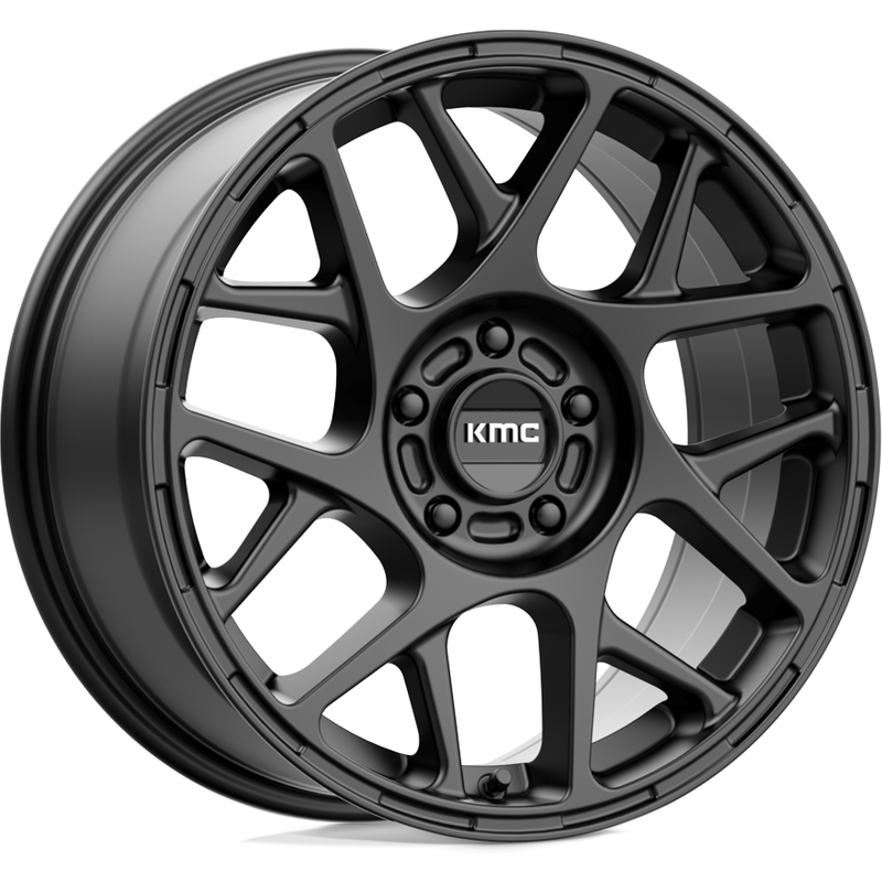KMC Wheel KM708 Bully Satin Black - 17x8 - 5x108 - 38 Offset — Wheels & Rims
