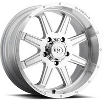 Vision Off Road 421 Silver Machined Face Wheel - 20x9, 5x127 — Wheels & Rims