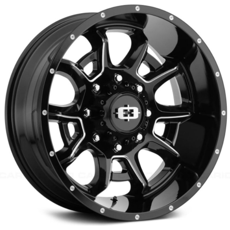 Vision Off Road 415 Bomb Gloss Black Milled Wheel - 20x10 -6x135 — Wheels & Rims