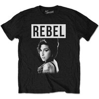 T-shirt unisexe Amy Winehouse : Rebel pour hommes en noir — T-shirts pour hommes