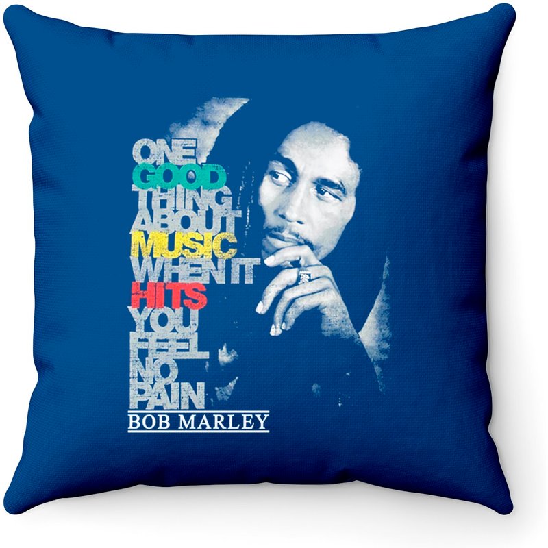 Bob Marley Good Music Hits Throw Pillows — Decorative Cushions