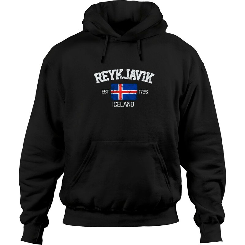 Hoodies Souvenir Vintage Reykjavik Islande pour Unisexe — Sweats à capuche pour hommes