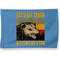 Let's Eat Trash And Get Hit By A Car - Vintage Opossum Flag — Decorative Flags