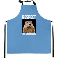 Respect My Authoritah Kitchen Apron with Groundhog Photo — Kitchen Aprons