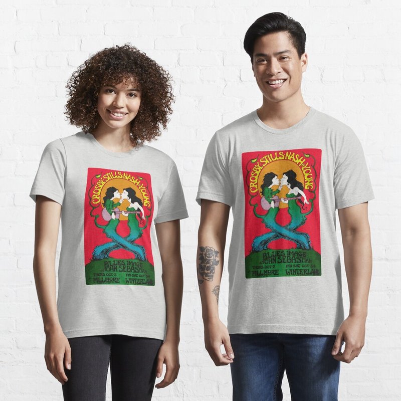T-shirt classique pour hommes Crosby, Stills, Nash & Young — T-shirts pour hommes