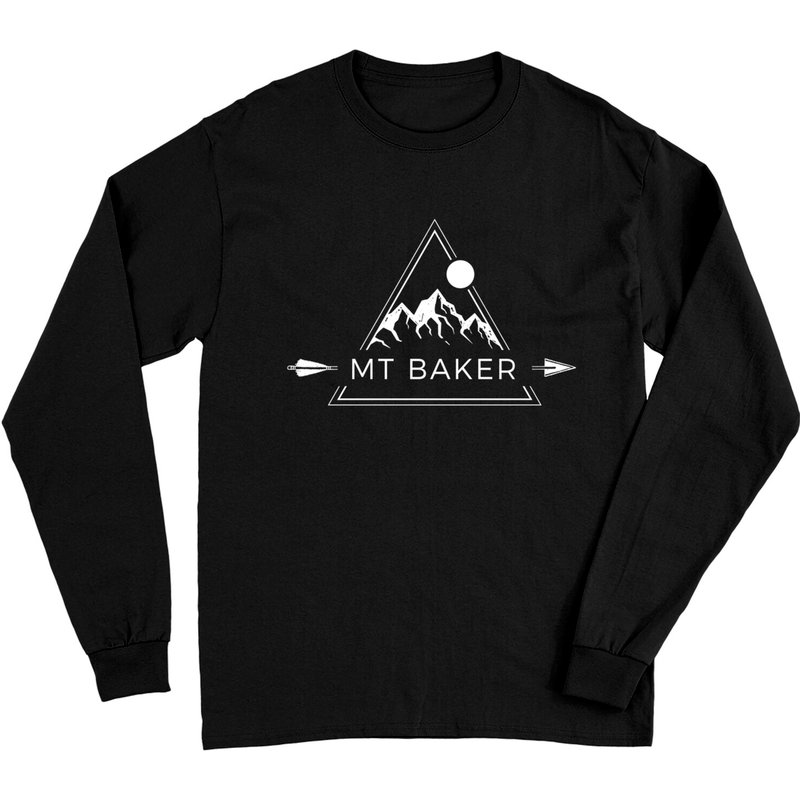 T-shirt à manches longues Mount Baker | T-shirt cool de montagne de Washington