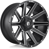 Fuel D616 Contra Black Milled Wheels - 20x10, 8x180 Bolt Pattern — Wheels & Rims