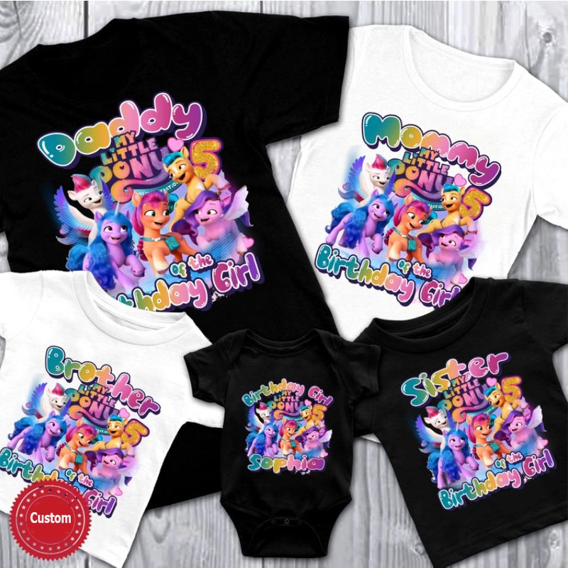 T-shirt d'anniversaire My Little Pony personnalisé pour hommes — T-shirts pour hommes