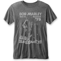 T-shirt unisexe Bob Marley : Hawaii pour hommes en noir