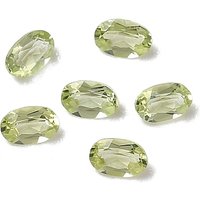 Cabochons de péridot naturel taillés, dos pointu, forme ovale