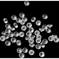 Faceted Natural Quartz Crystal Cabochons, Pointed Back, 3x1.8mm — Loose Gemstones