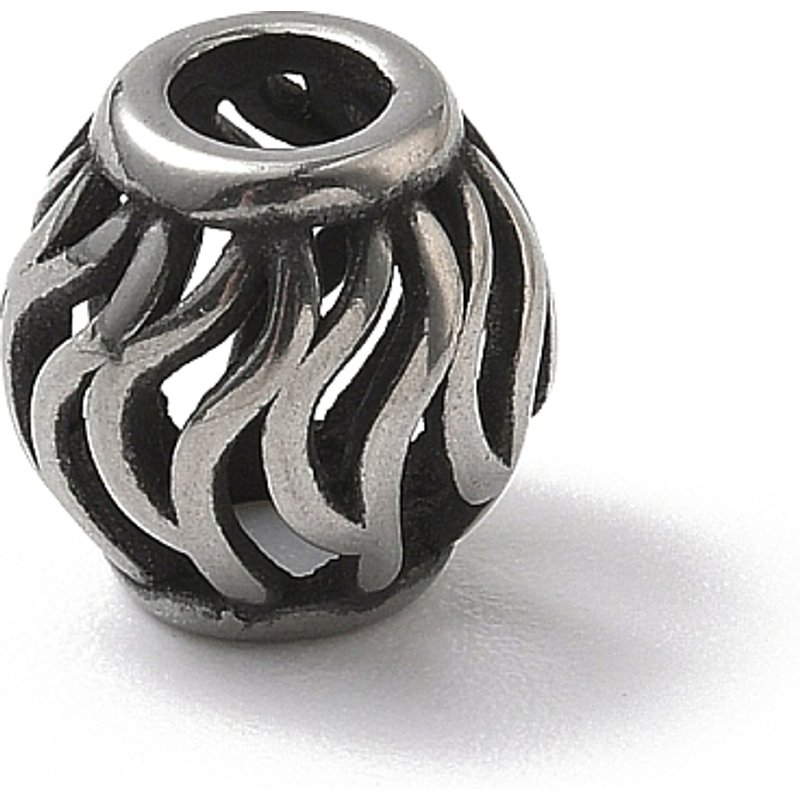 Perles Européennes Rondelle en Acier Inoxydable 304, Argent Vieilli — Perles à bijoux