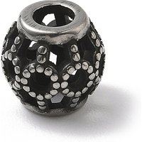 Perles Européennes Rondelle en Acier Inoxydable 304, Argent Antique