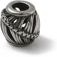 Perles Européennes Rondelle en Acier Inoxydable 304, Argent Vieilli