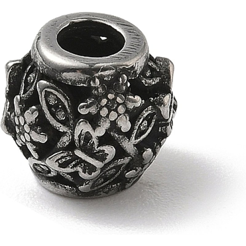 Perles Européennes Rondelle en Acier Inoxydable 304 avec Papillon — Perles à bijoux