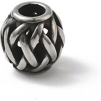 Perles européennes en acier inoxydable 304, rondelles en argent antique