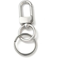 Anneaux de porte-clés en acier inoxydable 304 avec attaches pivotantes, 78,5 mm — Accessoires pour bijoux