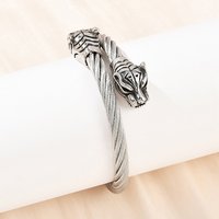 304 Stainless Steel Bangles for Men and Women - Tiger Design — Bracelet Women