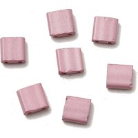 2-Hole Baking Paint Glass Seed Beads, Square, Rosy Brown