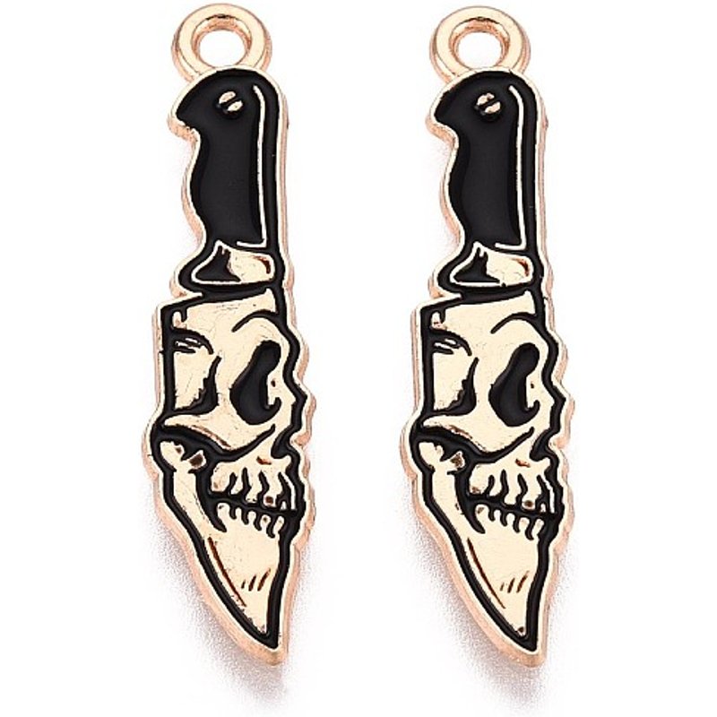 Pendentif Couteau Thème Halloween Or Clair