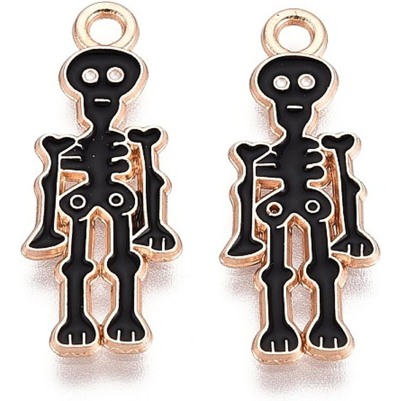 Pendentif de Crâne en Alliage et Émail Thème Halloween — Breloques et pendentifs