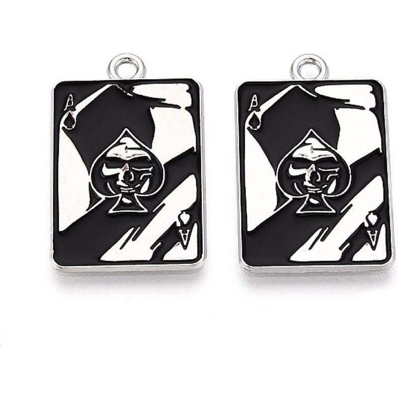 Pendentifs en alliage et émail sur le thème d'Halloween, rectangle, 26x17mm — Breloques et pendentifs