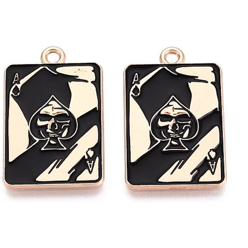 Pendants Rectangulaires Thème Halloween Doré Clair