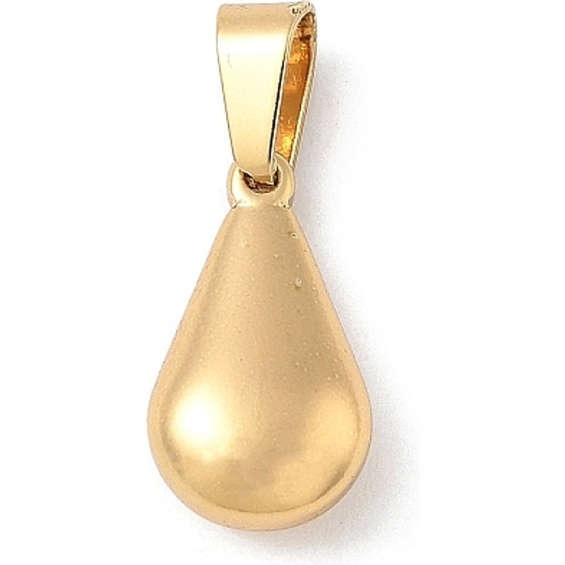 304 Stainless Steel Teardrop Pendant with 18K Gold Plating — Charms & Pendants