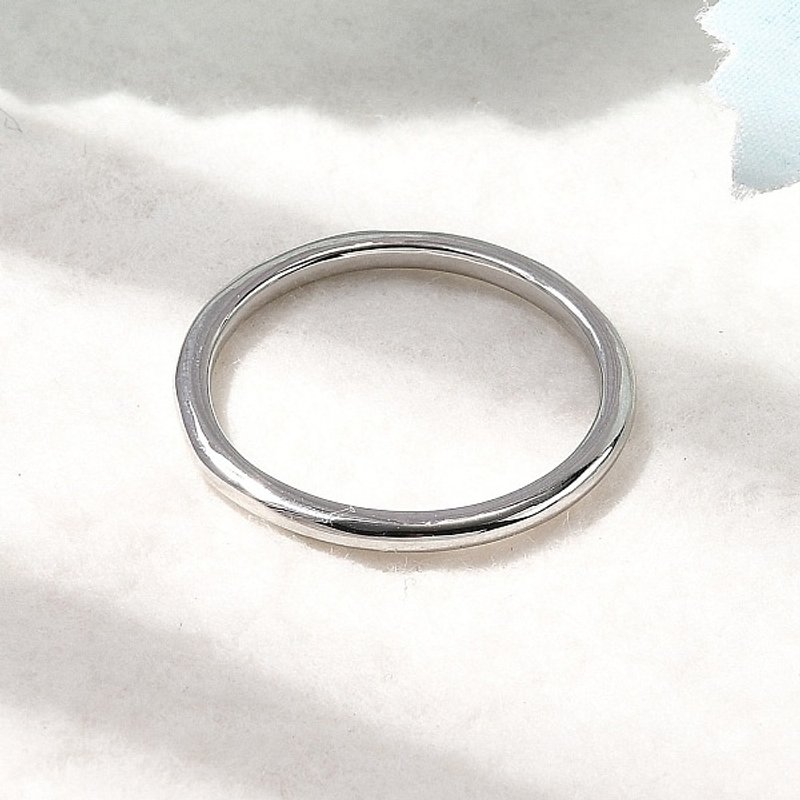 Brass Finger Ring, Platinum Plated, Cadmium Free, Size 7 1/4 — Costume Jewelry