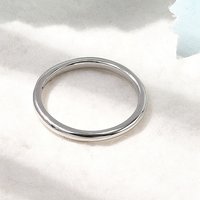 Brass Finger Rings with Platinum Plating, 18mm Inner Diameter — Costume Jewelry