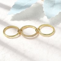 Bagues Empilables en Zircon Cubique Micro Pave en Laiton