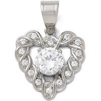 Pendentif en Rhinestone en Acier Inoxydable 316 en Forme de Coeur — Breloques et pendentifs
